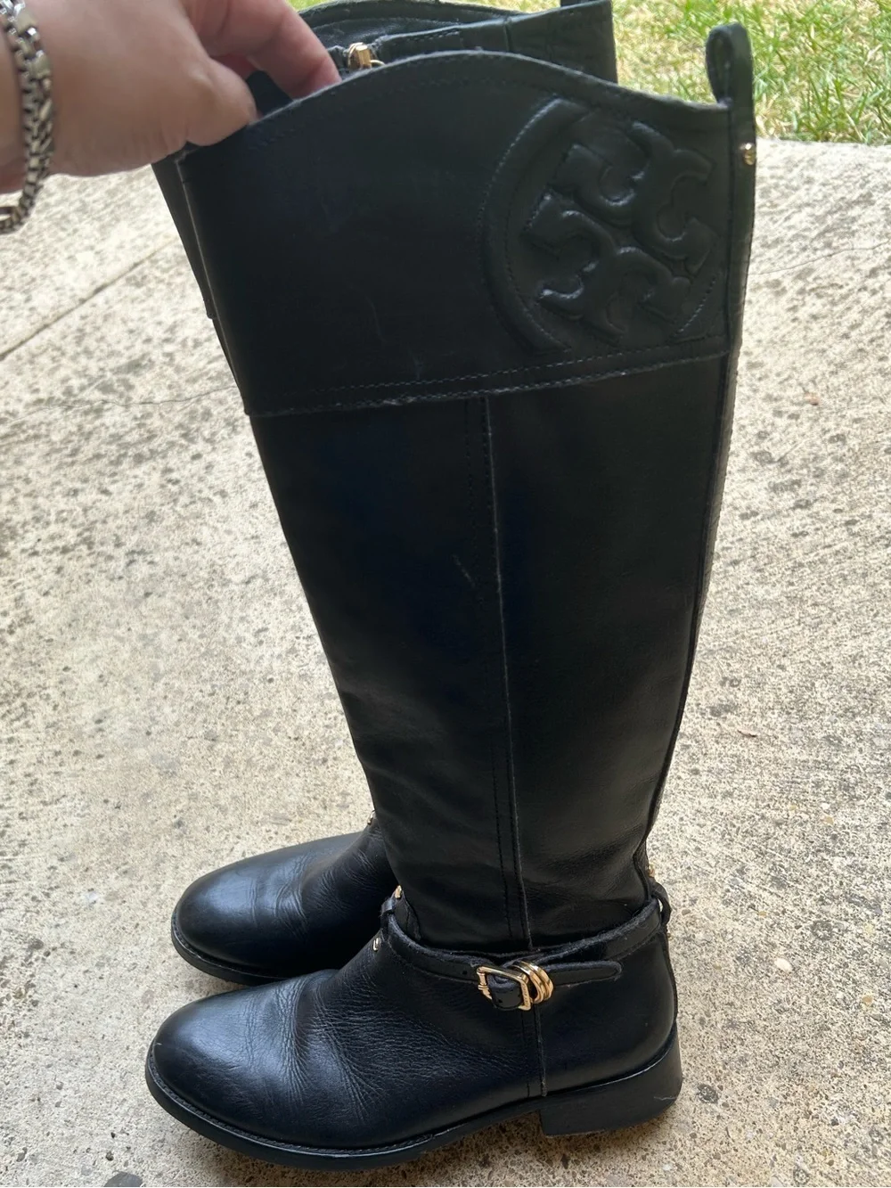 Tory Burch Black Over-the-Knee Riding Boots